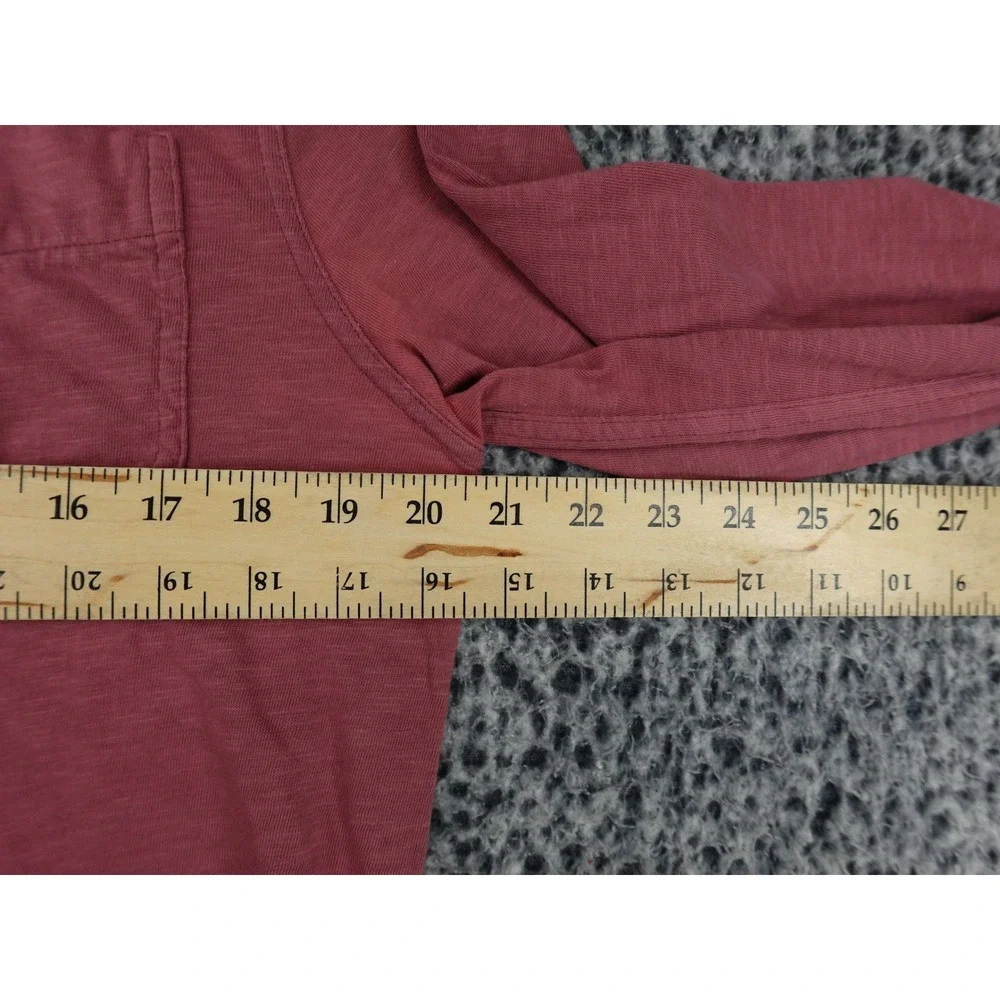 J. Crew Knit Button Down Mens Medium Red Garment Dyed Slub Cotton LS Shirt